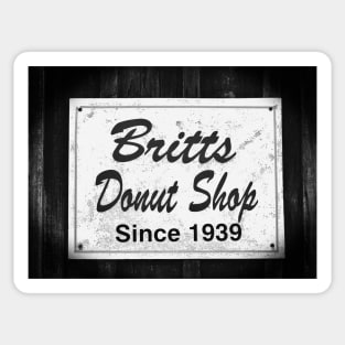 Britt's Donut Shop Sign 2 Sticker